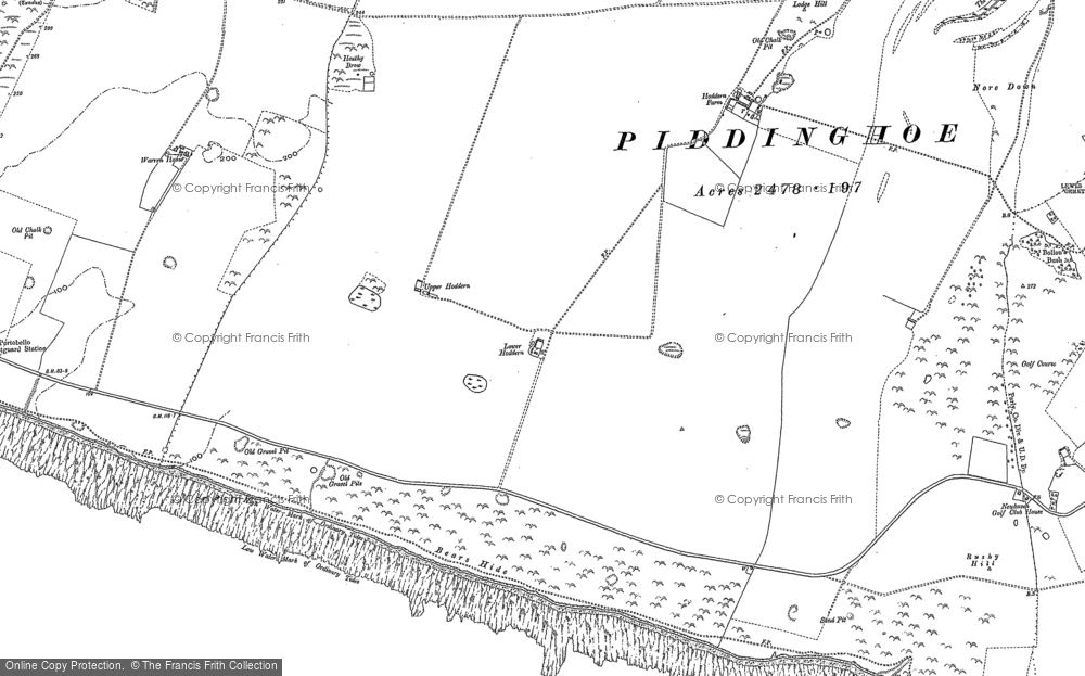 Old Map of Historic Map covering Peacehaven Heights in 1898