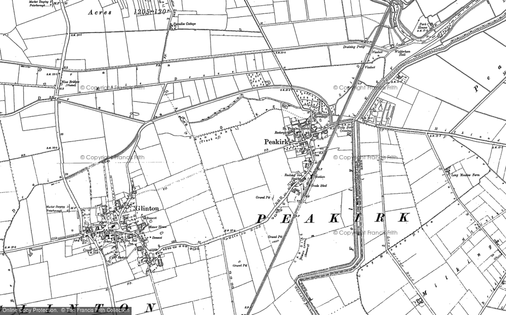 Old Map of Peakirk, 1899 in 1899