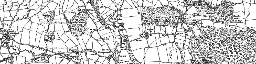 Old map of Barlow Lees in 1876