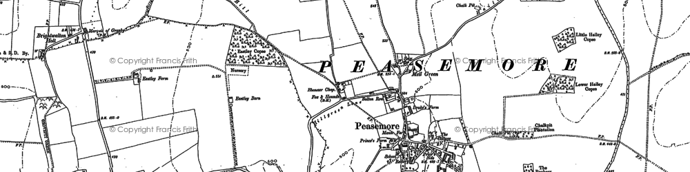 Old map of Mell Green in 1898