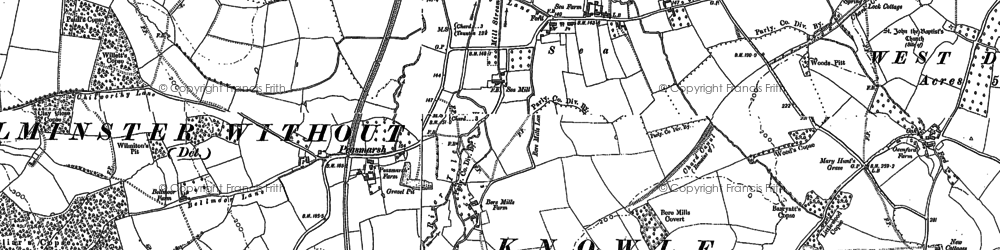 Old map of Peasmarsh in 1886