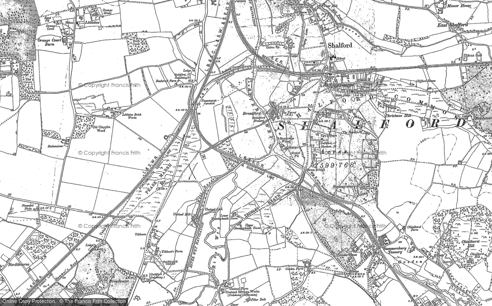 Old Map of Peasmarsh, 1895 in 1895