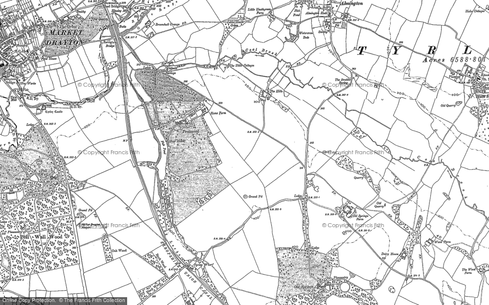 Old Map of Peatswood, 1900 in 1900