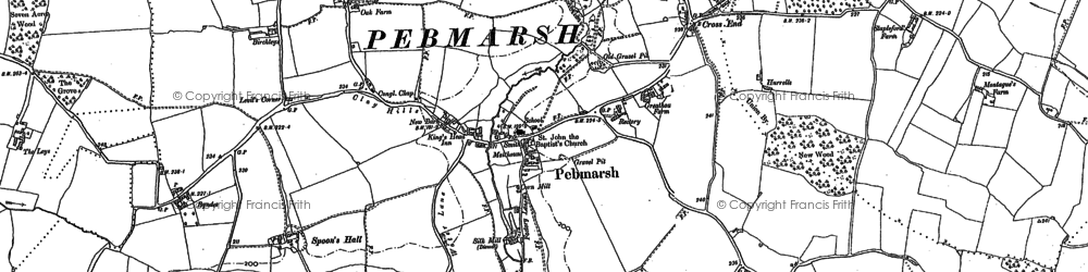 Old map of Birchleys in 1896