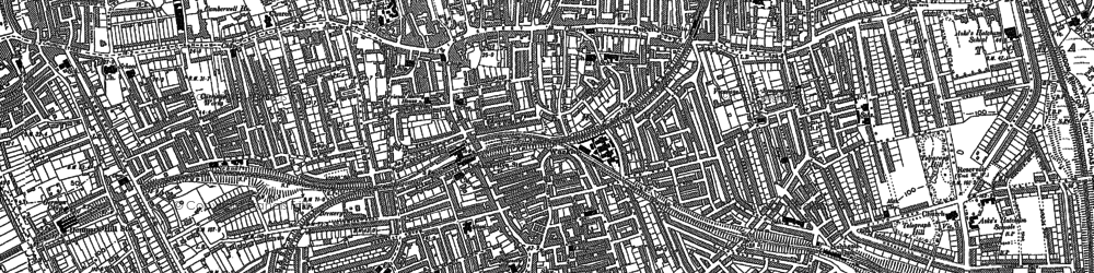 Old map of Peckham in 1894