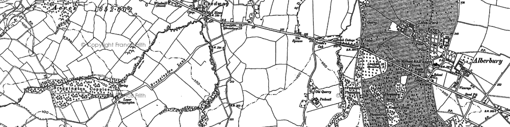 Old map of Pecknall in 1881