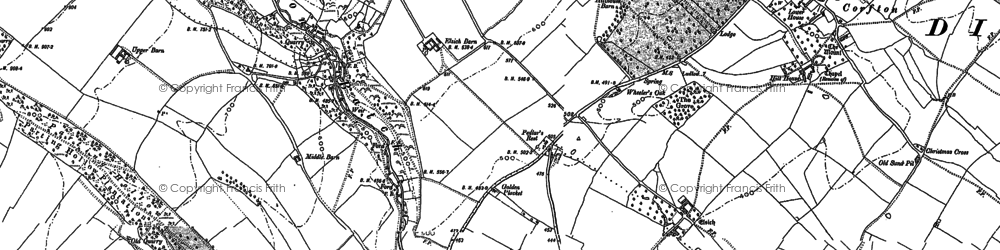 Old map of Pedlar's Rest in 1883