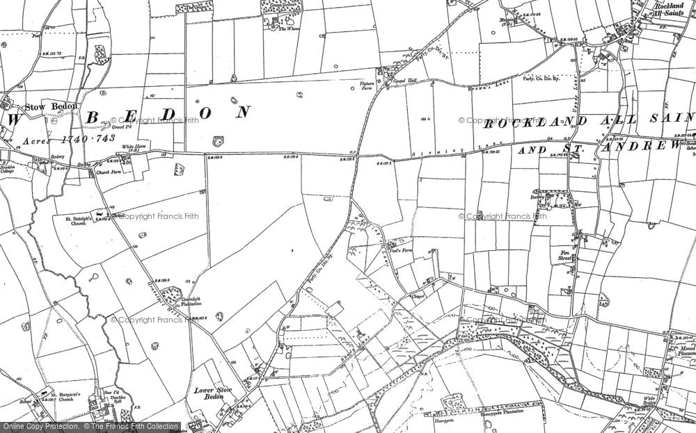 Old Map of Peels Fm, 1882 in 1882