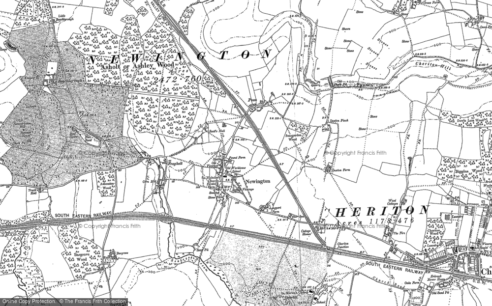 Old Map of Peene, 1906 in 1906