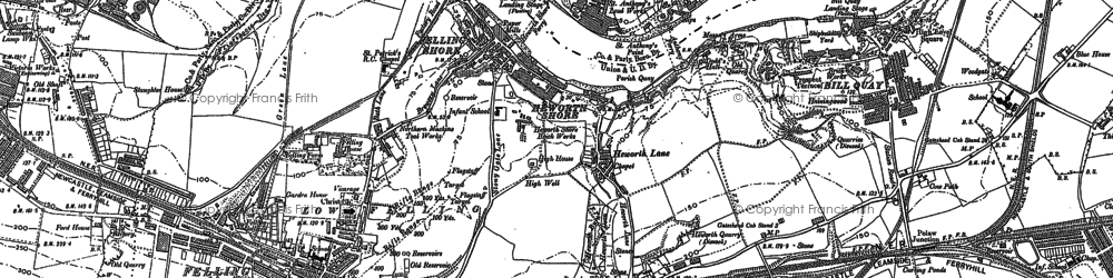 Old map of Pelaw in 1895
