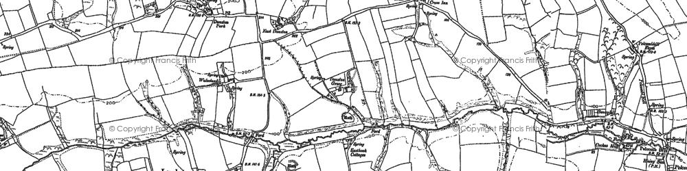 Old map of Pelcomb Cross in 1887