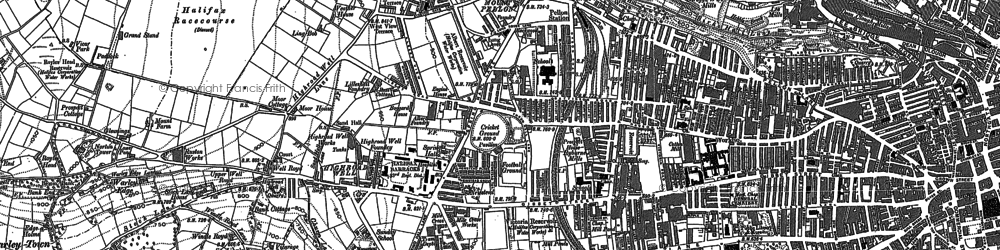 Old map of Pellon in 1892
