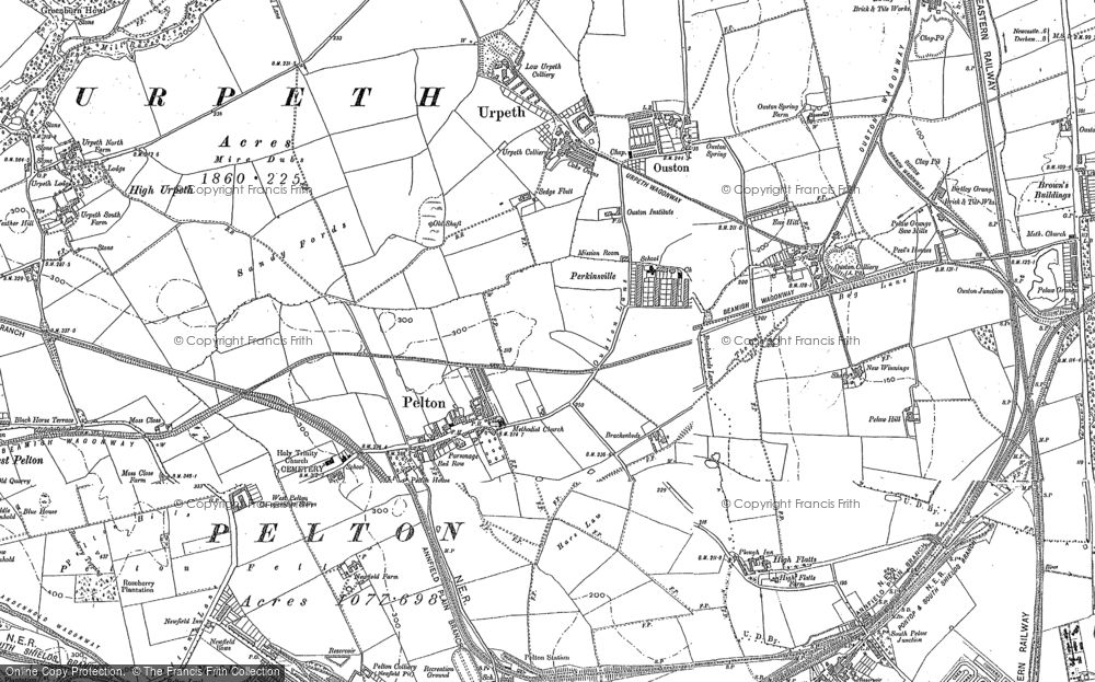 Old Map of Pelton, 1895 in 1895