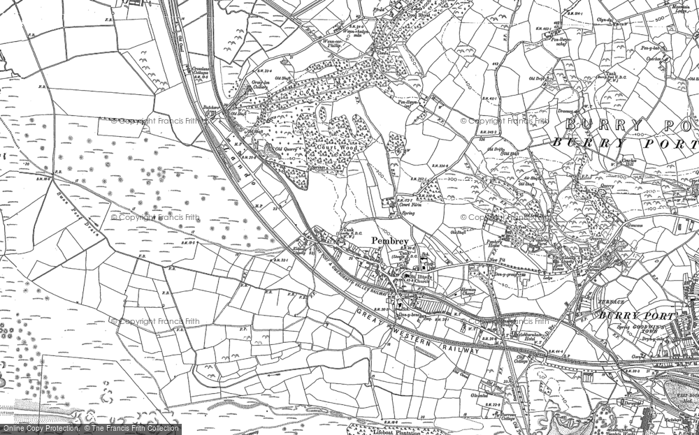 Old Map of Pembrey, 1879 - 1905 in 1879
