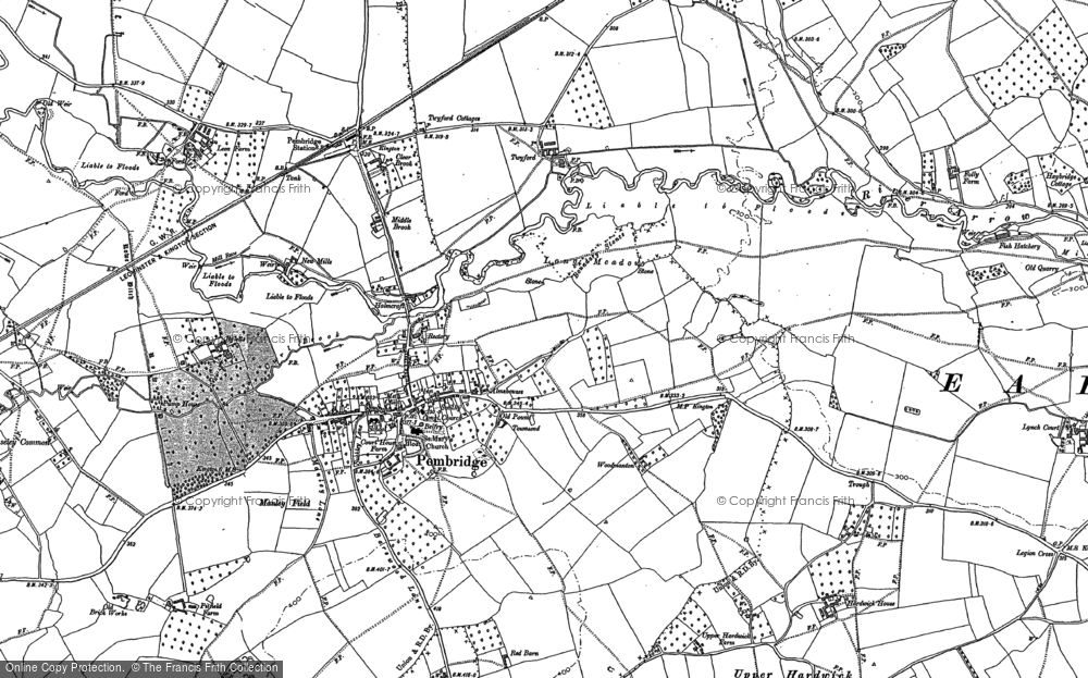 Old Map of Historic Map covering Lower Bearwood in 1885