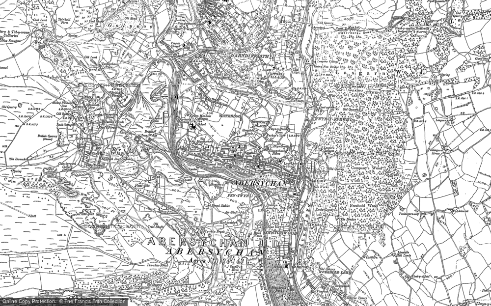 Old Map of Pen-twyn, 1899 - 1900 in 1899