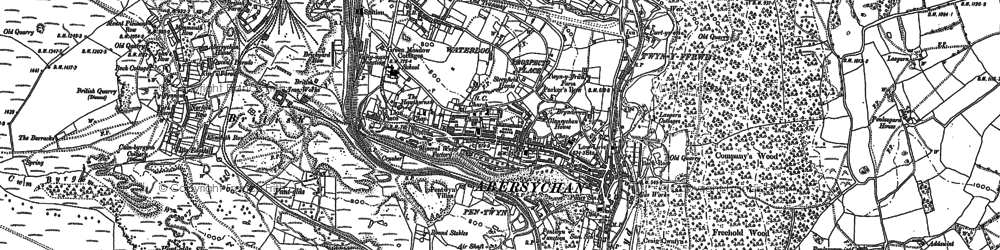 Old map of Pen-twyn in 1899
