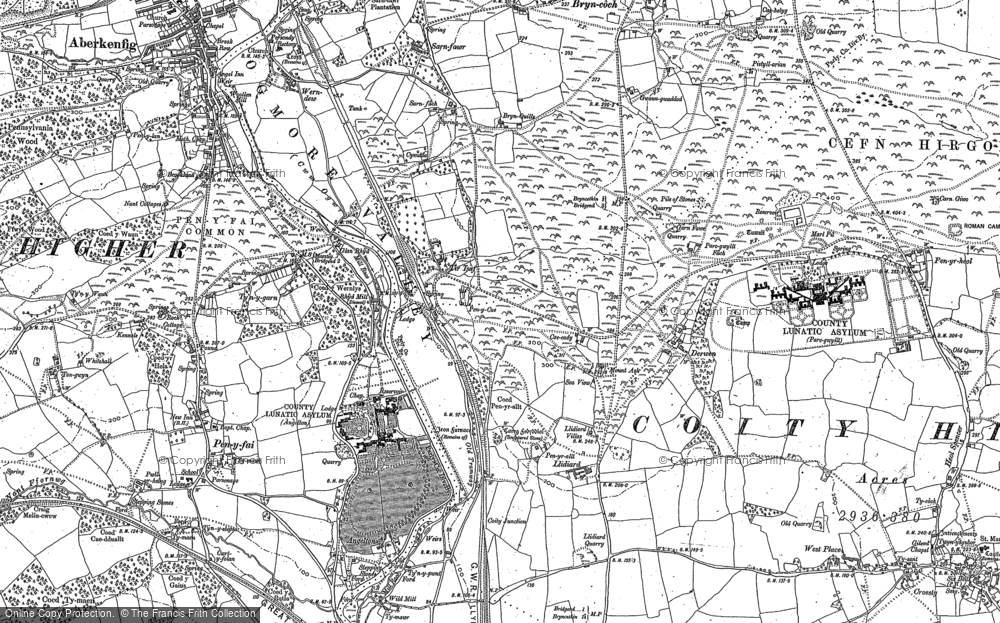 Old Map of Pen-y-cae, 1897 - 1914 in 1897