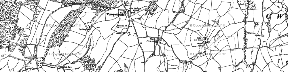 Old map of Ty Harry in 1900