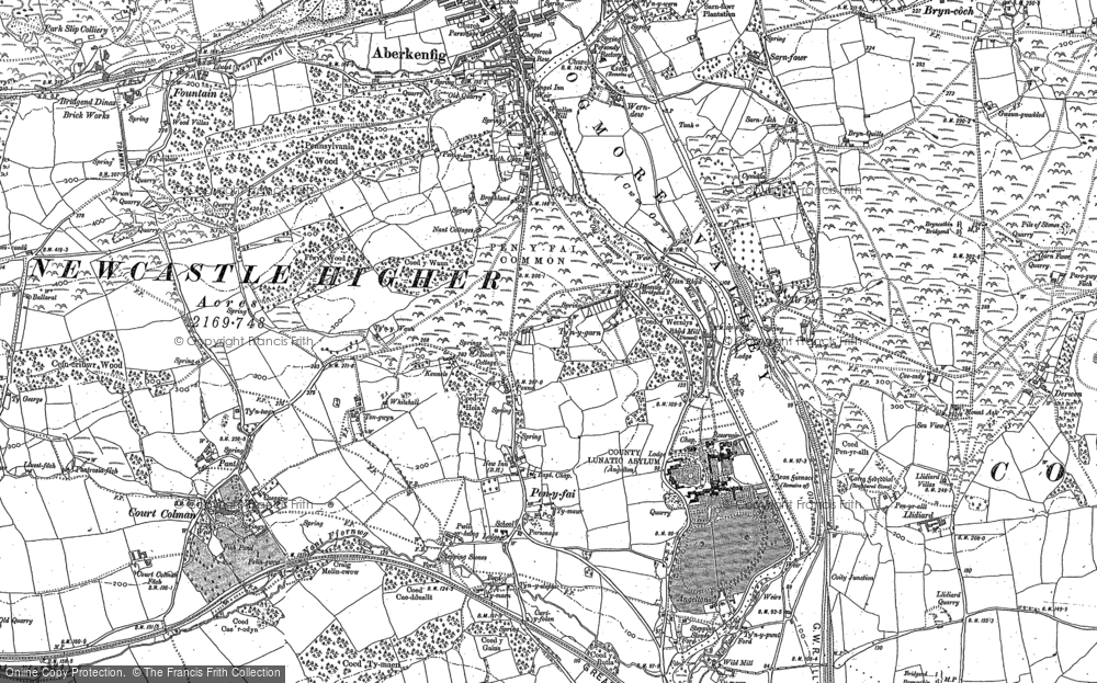 Old Map of Pen-y-fai, 1897 - 1914 in 1897