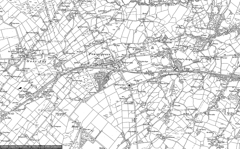 Old Map of Pen-y-groes, 1905 in 1905