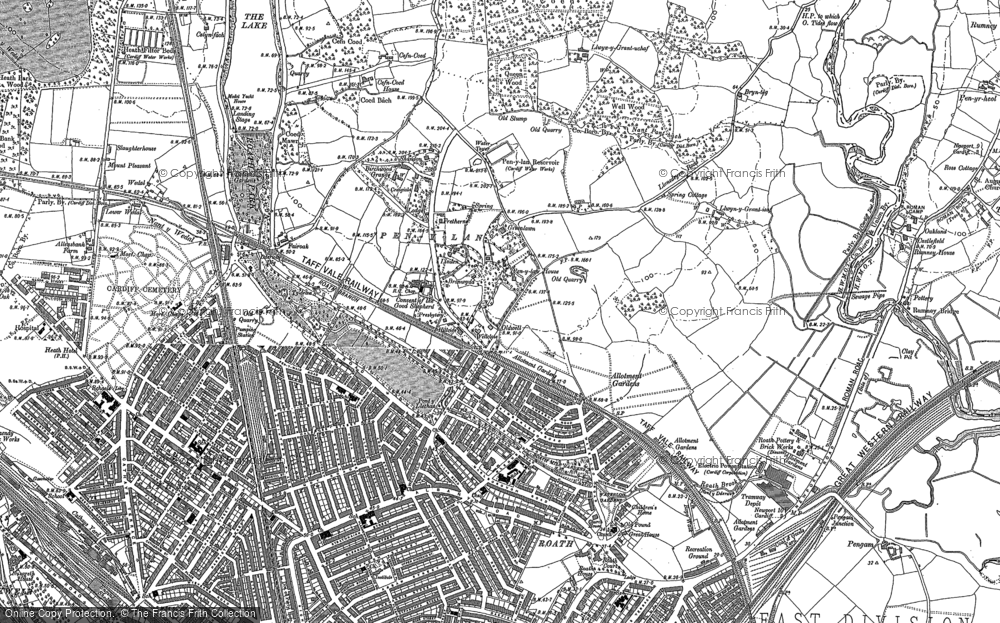Old Map of Pen-y-lan, 1916 in 1916