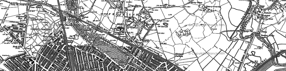 Old map of Pen-y-lan in 1916