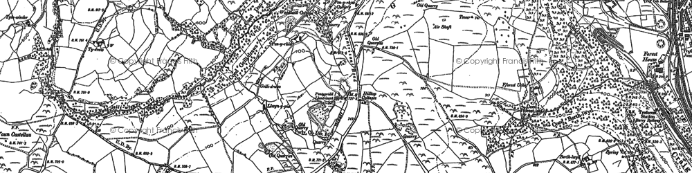 Old map of Pen-y-rhiw in 1897