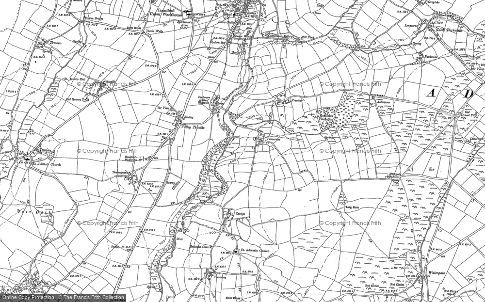 Old Map of Pencarrow, 1905 in 1905
