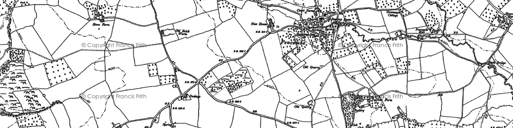 Old map of Bitterley Hyde in 1885