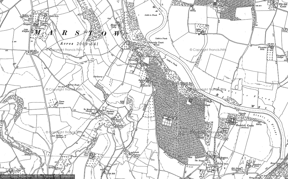 Old Map of Pencraig, 1887 in 1887