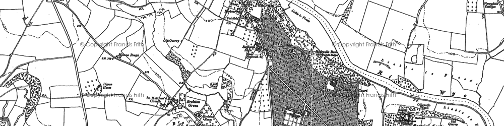 Old map of Pencraig in 1887