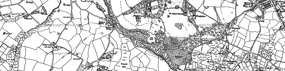 Old map of Pendarves in 1877
