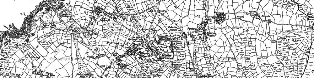 Old map of Wheal Bal Hill in 1906