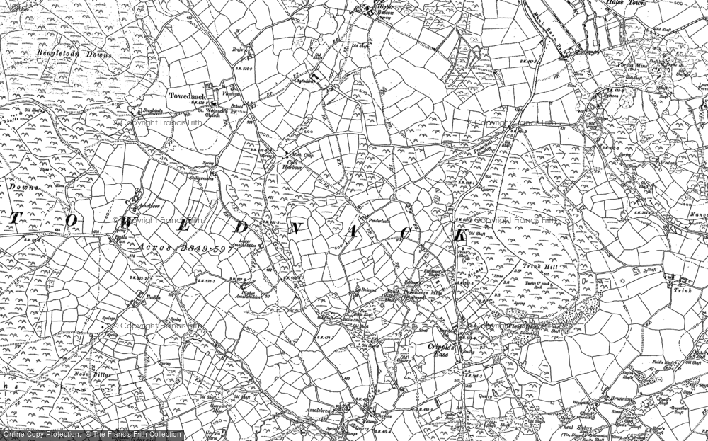 Old Map of Penderleath, 1877 - 1906 in 1877