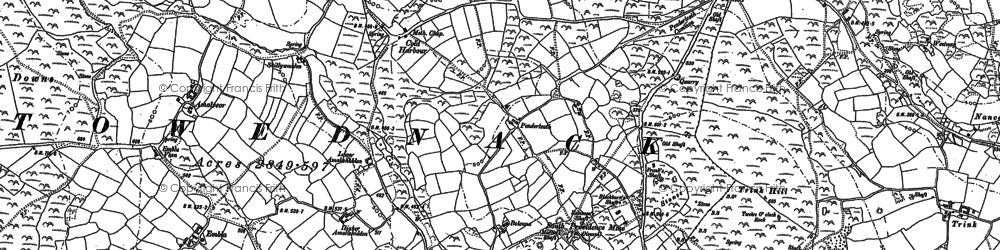Old map of Penderleath in 1877