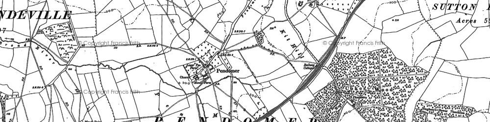 Old map of Lyatts in 1886