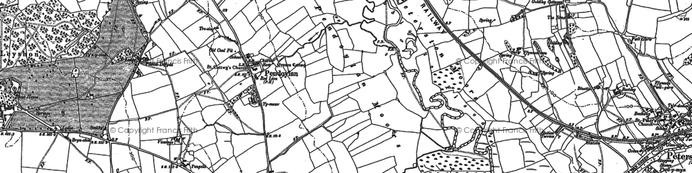 Old map of Ty-isha in 1898