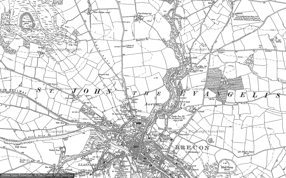 Old Map of Pendre, 1887 in 1887