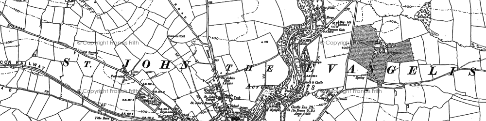 Old map of Pendre in 1887
