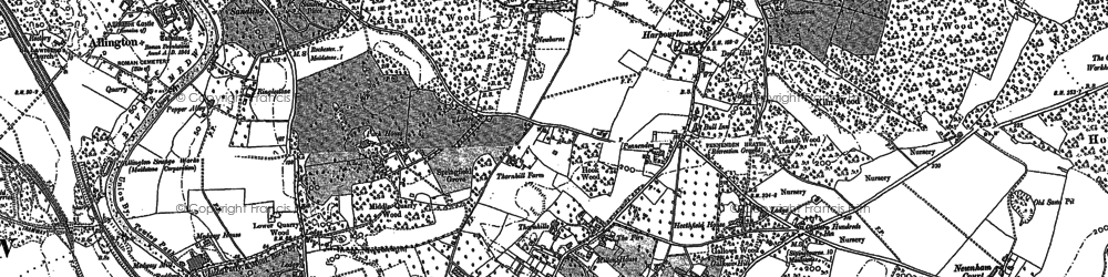 Old map of Penenden Heath in 1895