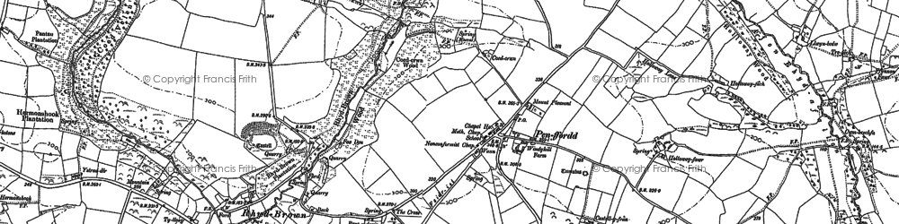 Old map of Penffordd in 1887