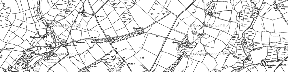 Old map of Penffordd in 1888