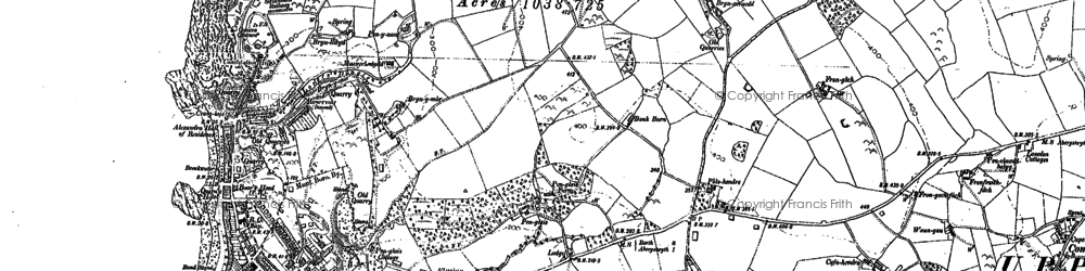 Old map of Penglais in 1904