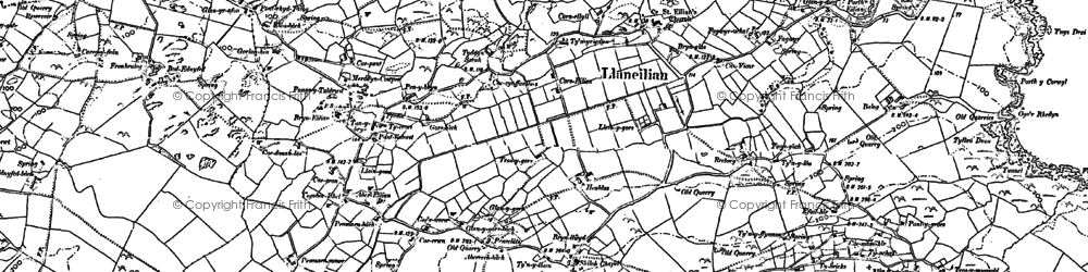 Old map of Pengorffwysfa in 1899