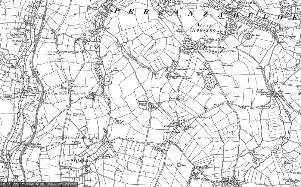 Old Map of Historic Map covering Lambourne in 1886