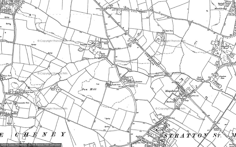 Old Map of Historic Map covering Kingsdown in 1899