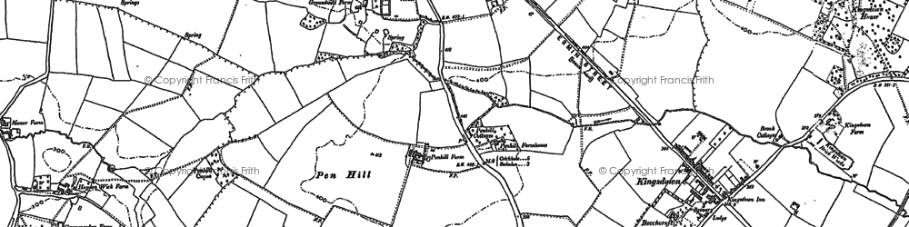 Old map of Penhill in 1899
