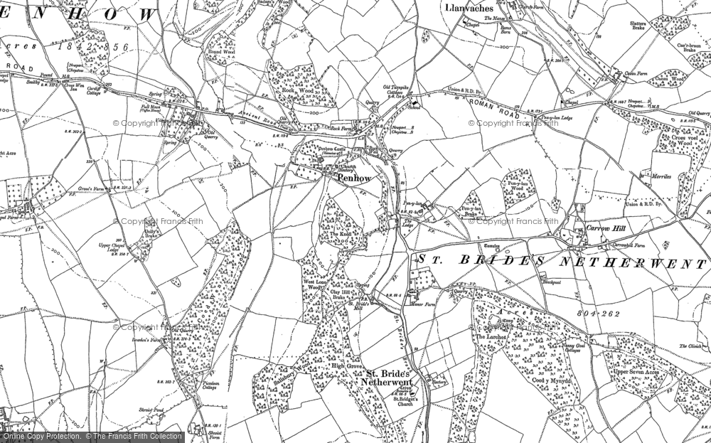 Old Map of Penhow, 1900 in 1900