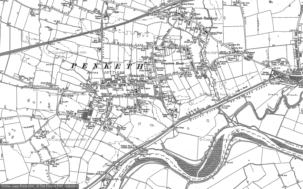 Old Map of Penketh, 1905 - 1908 in 1905